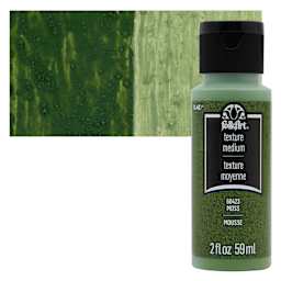 FolkArt Moss Texture Acrylic Medium - 2 oz Bottle and Swatch