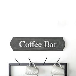 Varathane Less Mess Wood Stain - Gray used to stain a coffee bar sign