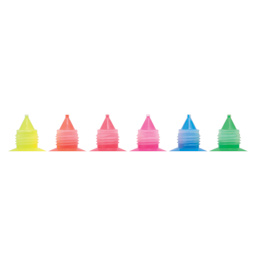 Ara Artists’ Acrylic Paints - Set of 6, Neon Colors close-up of tips