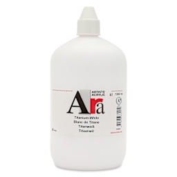 Ara Artists’ Acrylic Paint - Titanium White, 1000 ml bottle