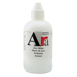 Ara Artists’ Acrylic Paint - Zinc White, 250 ml bottle