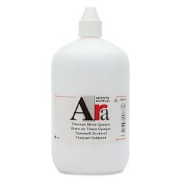 Ara Artists’ Acrylic Paint - Opaque Titanium White, 1000 ml bottle