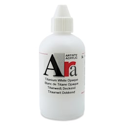 Ara Artists’ Acrylic Paint - Opaque Titanium White, 250 ml bottle