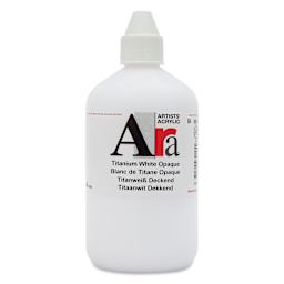 Ara Artists’ Acrylic Paint - Opaque Titanium White, 500 ml bottle