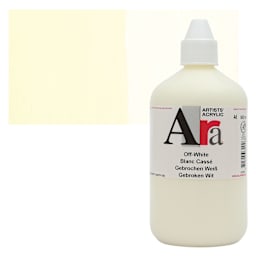 Ara Artists’ Acrylic Paint - Off White, 500 ml bottle and swatch