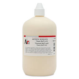 Ara Artists’ Acrylic Paint - Titanium Buff Light, 1000 ml bottle