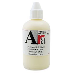 Ara Artists’ Acrylic Paint - Titanium Buff Light, 250 ml bottle
