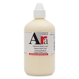 Ara Artists’ Acrylic Paint - Titanium Buff Light, 500 ml bottle