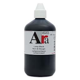 Ara Artists’ Acrylic Paint - Lamp Black, 500 ml