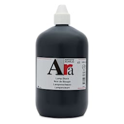 Ara Artists’ Acrylic Paint - Lamp Black, 1000 ml