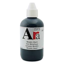 Ara Artists’ Acrylic Paint - Metallic Black, 250 ml