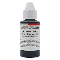 Ara Artists’ Acrylic Paint - Ivory Black Extra, 100 ml