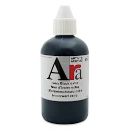Ara Artists’ Acrylic Paint - Ivory Black Extra, 250 ml