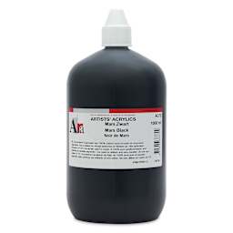Ara Artists’ Acrylic Paint - Mars Black, 1000 ml