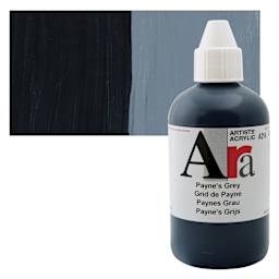 Ara Artists’ Acrylic Paint - Paynes Grey, 250 ml bottle and swatch