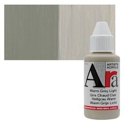 Ara Artists’ Acrylic Paint - Warm Grey Light, 100 ml bottle and swatch