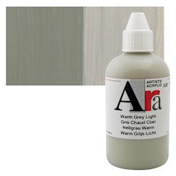 Ara Artists’ Acrylic Paint - Warm Grey Light, 250 ml bottle and swatch