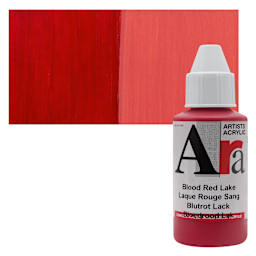 Ara Artists’ Acrylic Paint - Blood Red Lake, 100 ml bottle and swatch