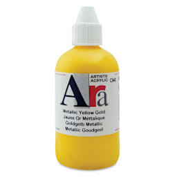 Ara Artists’ Acrylic Paint - Metallic Yellow Gold, 250 ml