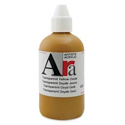 Ara Artists’ Acrylic Paint - Transparent Yellow Oxide, 250 ml bottle