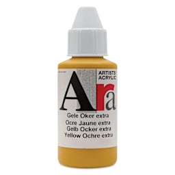 Ara Artists’ Acrylic Paint - Yellow Ochre Extra, 100 ml bottle