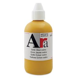 Ara Artists’ Acrylic Paint - Yellow Ochre Extra, 250 ml bottle