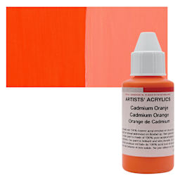 Ara Artists’ Acrylic Paint - Cadmium Orange, 100 ml bottle and swatch