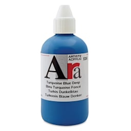 Ara Artists’ Acrylic Paint - Turquoise Blue Deep, 250 ml bottle