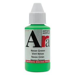 Ara Artists’ Acrylic Paint - Neon Green, 100 ml bottle