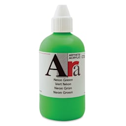 Ara Artists’ Acrylic Paint - Neon Green, 250 ml bottle