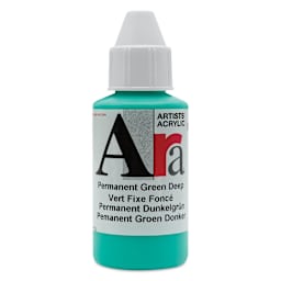 Ara Artists’ Acrylic Paint - Permanent Green Deep, 100 ml bottle