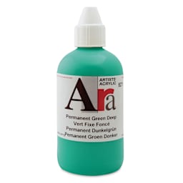 Ara Artists’ Acrylic Paint - Permanent Green Deep, 250 ml bottle