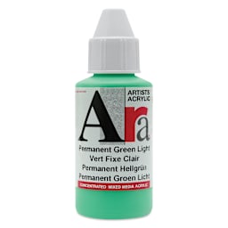 Ara Artists’ Acrylic Paint - Permanent Green Light, 100 ml bottle