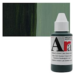 Ara Artists’ Acrylic Paint - Hookers Green Lake Deep Extra, 100 ml bottle and swatch