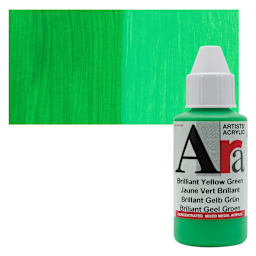 Ara Artists’ Acrylic Paint - Brilliant Yellow Green, 100 ml bottle and swatch