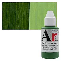 Ara Artists’ Acrylic Paint - Sap Green Lake Extra, 100 ml bottle and swatch