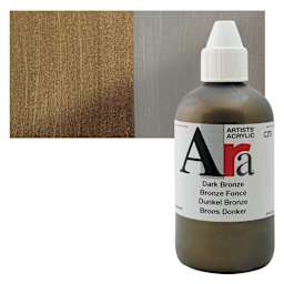 Ara Artists’ Acrylic Paint - Dark Bronze, 250 ml bottle and swatch