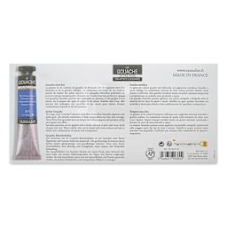 Sennelier Extra Fine Gouache and Sets - Set of 10, Assorted, 21 ml Tubes, back of packaging