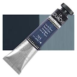 Sennelier Extra Fine Gouache - Payne’s Grey, 21 ml Tube and swatch