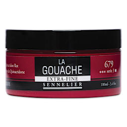 Sennelier Extra Fine Gouache - Quinacridone Red, 100 ml Jar