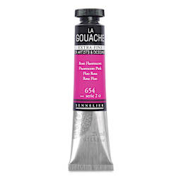Sennelier Extra Fine Gouache - Fluorescent Pink, 21 ml Tube