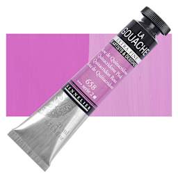 Sennelier Extra Fine Gouache - Quinacridone Pink, 21 ml Tube and swatch