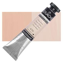 Sennelier Extra Fine Gouache - Rose Ochre, 21 ml Tube and swatch