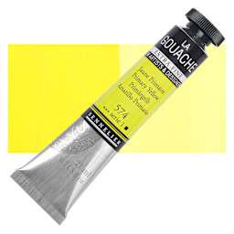 Sennelier Extra Fine Gouache - Primary Yellow, 21 ml Tube and swatch