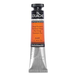 Sennelier Extra Fine Gouache - Fluorescent Orange, 21 ml Tube