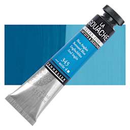 Sennelier Extra Fine Gouache - Bonnard Blue, 21 ml Tube and swatch