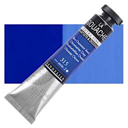 Sennelier Extra Fine Gouache - Ultramarine Deep, 21 ml Tube and swatch