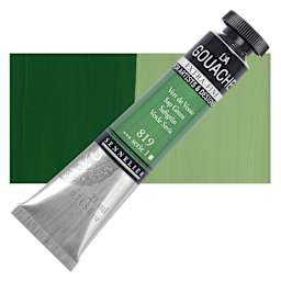 Sennelier Extra Fine Gouache - Sap Green, 21 ml Tube and swatch