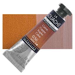 Sennelier Extra Fine Gouache - Copper, 10 ml Tube and swatch