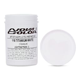 Nova Color Artists’ Acrylic Polymer Paint - Titanium White, 118 ml Jar